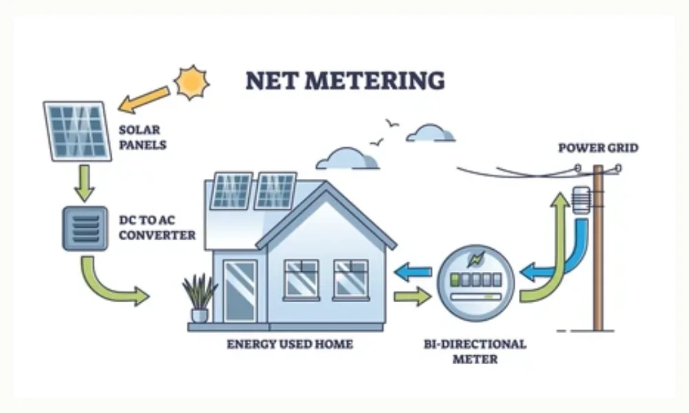 solar net meter connection diagram